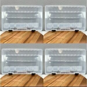 Plano Prolatch 4 PACK Adjustable Transparent Stowaway Utility Box Storage Tackle